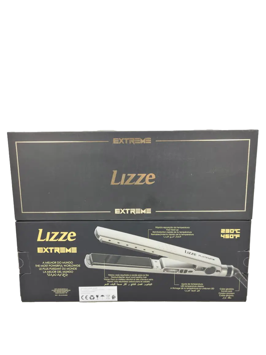 Lizze Extreme Lisseur Cheveux Professionnel Gris 230ºC Température Titane