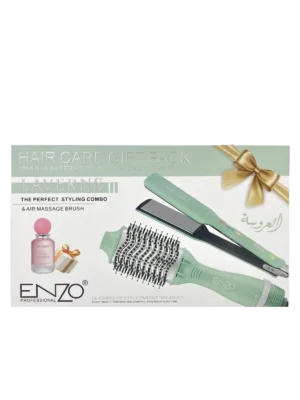 ENZO EN-511 - Coffret Cadeau : Lisseur + Brosse Chauffante (هدية العروسة)
